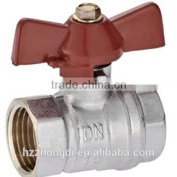 1/4"-4" High Quality female/female with flat steel handle brass ball valve