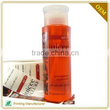 Hot Sale Plastic Bottle Label Printing Material In Labels Printed