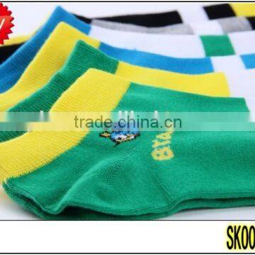 Men's Sports Green World Cup Socks , Cotton Anti-Slip Green World Cup Socks