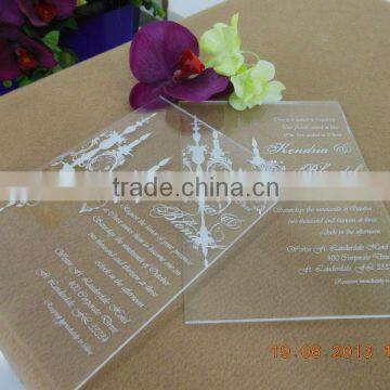 Popular Acrylic wedding invitation card