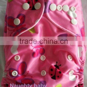 China Eco friendly PUL pocket printed cloth diaper cartoon printed baby cloth nappy cover