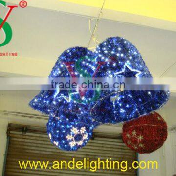High Quality Garland Double Bells LED 3D Motif Light Christmas Light photo-2