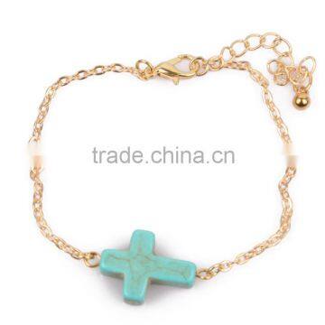 Cheap Price With High Quality Cross With Chains Natural Stone Bracelet photo-2