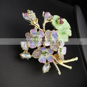 2015 vintage wholesale enamel flower brooches