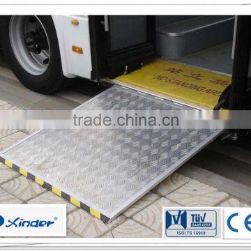 350kg EWR-L1 Electric Folding Alloy Aluminum Bus wheelchair Ramps for disabled and old with CE certificate