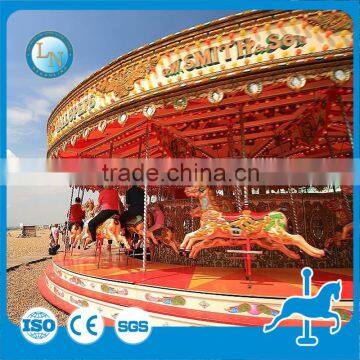 Theme park carousel horse game kids amusement merry go round