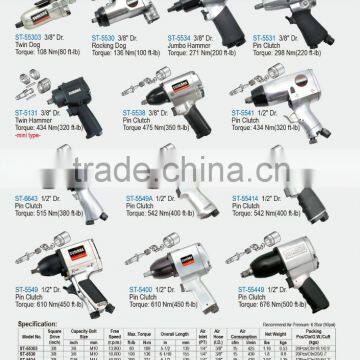 3/8" Professional Twin Hammer Mini Air Impact Wrench
