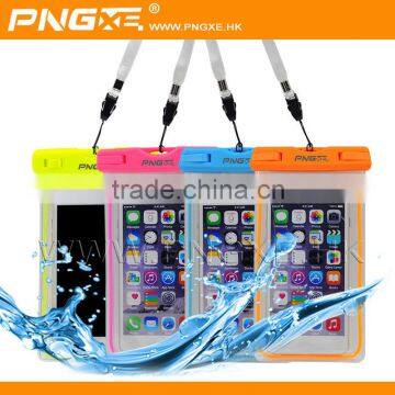 Best selling colorful 4"-7" pvc waterproof bag for mobile phone