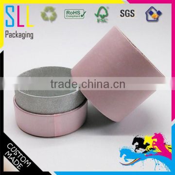 supplies paper packaging pink round custom silk cloth boxes