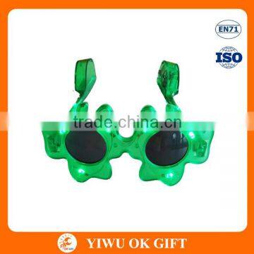 Wholesale Clover St Patricks Day Party LED Glasses For Kids