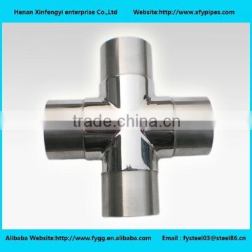 Stainless Thread four way tee pipe fitting equal cross