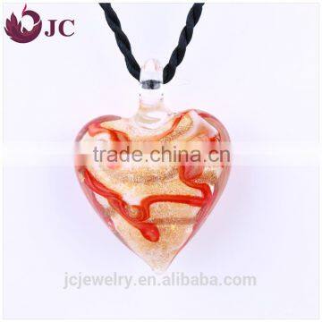 Scent Perfume Essential Oil Heart Shape Glass Vial Necklace Pendant