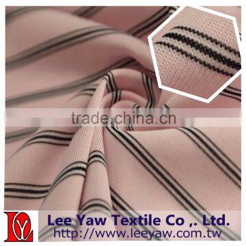 100% Polyester Feeder Stripe Jersey Fabric With Wicking Finished photo-6