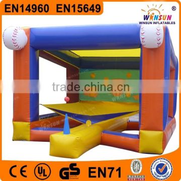 Hot sale pvc tarpaulin inflatable baseball court,inflatable baseball bat from china