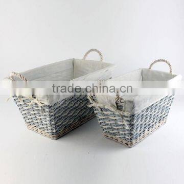 New wicker storage basket,s/2 new designed storage basket,Home storage basket