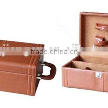 high luxury leather wine bottle box