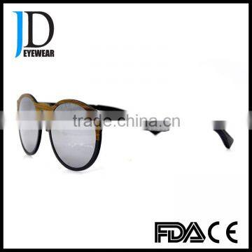 Best Quality Wood Grain Surface Italy Design Round Carbon Fiber Sunglasses photo-3