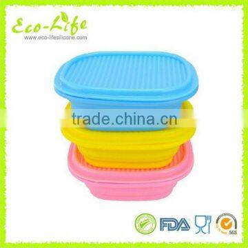 960ML Portable Silicone Folding Lunch Box, Food Warmer Steamer Lunch Box