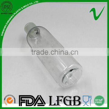 PET Empty Clear Round 250ml Plastic Liquid Soap Bottle With Flip Top Cap photo-3