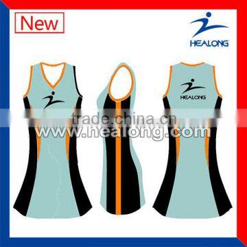 cheap custom sublimation netball dresses uniforms design