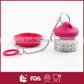 Hot sale high quality 2016 bulk sale silicone tea strainer