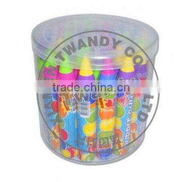 Halal pencil bubble gum in pvc jar