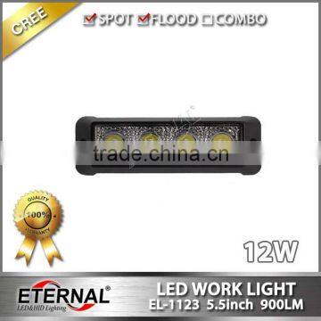 12W 5.5in mini size single row truck trailer vehicles spot driving light fog lamp marine boat led light bar