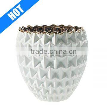 hot sale personalized blue color glazed decorative ceramic white candle jars