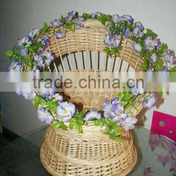 Willow Basket for Flowers