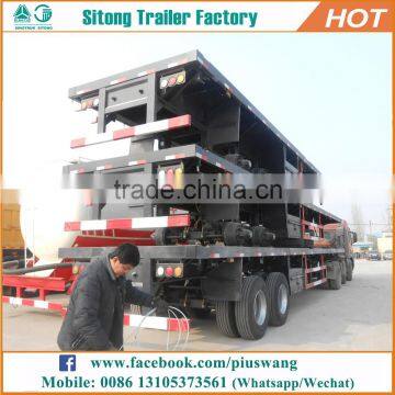 Competitive Price Durable Container Carrier Semi-trailer 20 Flatbed Trailer photo-4