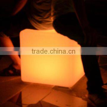 50cm large size RGB outdoor LED cubic stool