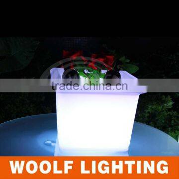 led plastic small square flower pots