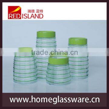 Wholesale 1set Glass Canister Jar With Plastic Lid and Hand Painted photo-4