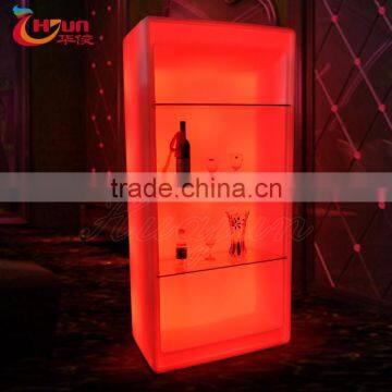 Lighting up Wine Display Design,color Changeable Display Shelf,LED Square Display photo-3