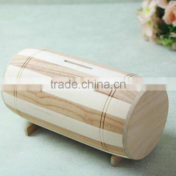 Antique Kid's DIY Wooden Piggy Bank House Creative High Quality Wooden Coin Box photo-4