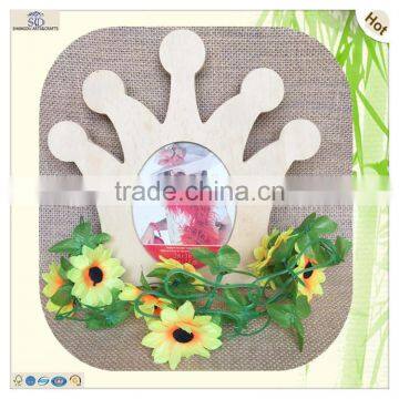 wholesale unfinished cat flower shaped photo picture frames