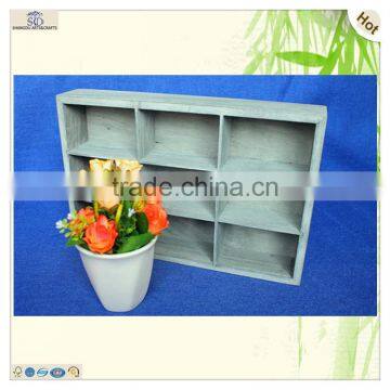 Cheap Handmade Shabby Antique Processed Standing Paulownia Wooden Tray photo-6