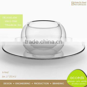 Heat Resisting Glass Custom Printed Tea Cups And Saucers Wholesale photo-5
