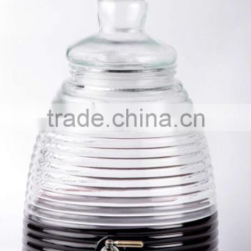 8 liter clear glass juice dispenser