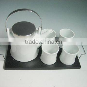 Set of 5pcs Coffee Set With Wooden Tray photo-2