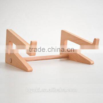 Detachable Mount Holder Cradle Wooden Desktop Stand for Tablets Laptop Beech Wood Laptop Holder photo-3