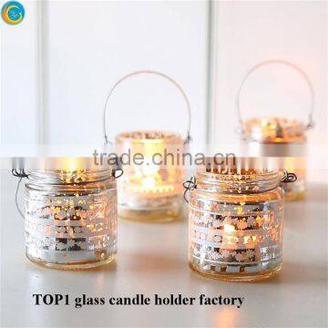 Glass Cylinder Vase Bulk Tall Clear Glass Lantern With Rope Handle photo-5