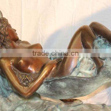 Bronze Foundry Wholesale Sexy Woman Bronze Sculpture Coffee Table for Sale photo-2