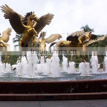 Outdoor Decoration Galloping Metal Sculptures Bronze Horse Fountain Sculpture for Sale photo-2