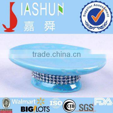 Natural Handmade Ceramic Blue Soap Dish