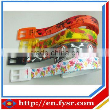 High quality fashion silicone rubber belt with buckle