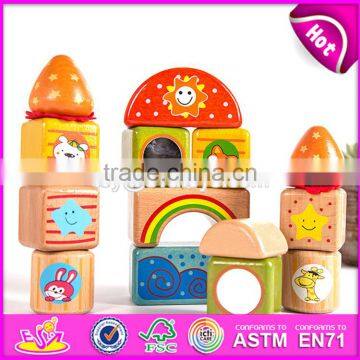 2017 New Design Best Preschool Building Blocks Wooden Brick Toys for Kids W13A136 photo-2