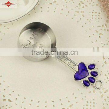 ZY-L1022 4pcs Stainless Steel Measuring Cup Set With Lovely Doggy Footprints Handle photo-5