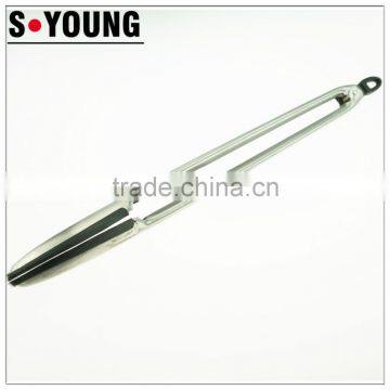 14056 Kitchen and Barbecue Grill Tongs Silicone BBQ Cooking Stainless Steel Locking Food Tong photo-2