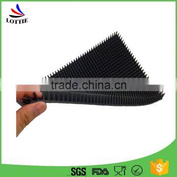 Chinese Manufacturers Black Rectangle Thicker Anti Slip Eco-Friendly Medical Silicone Pin Mat photo-2